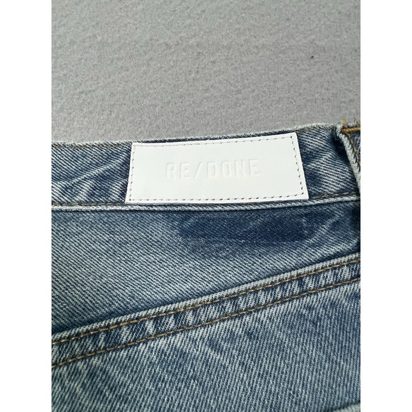 Re/Done Size 26 (32x26) The Shortie Jean Ankle Length Cargo Pocket Hacienda Blue - Picture 14 of 16